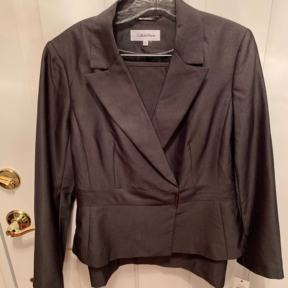 Calvin Klein Jackets & Blazers - NWT Calvin Klein 2-Piece Gray Skirt Suit